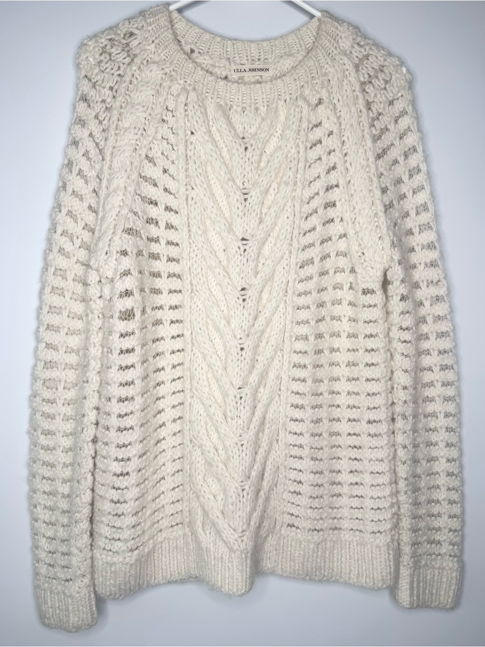 Ulla Johnson Rune Alpaca and Wool Blend Sweater in Natural